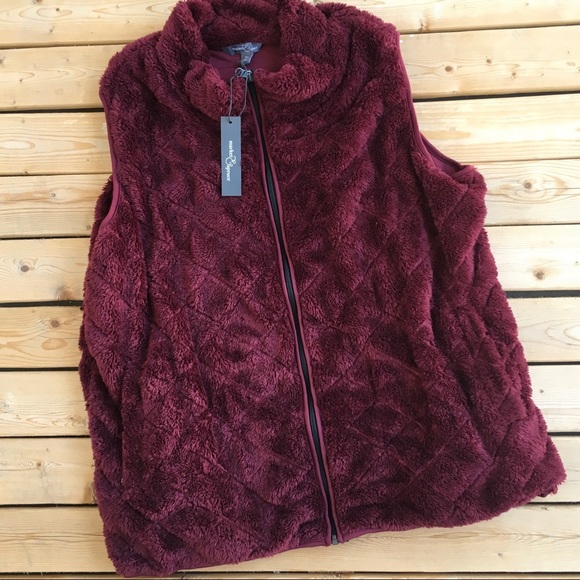 NWT market & spruce albina quilted fleece vest XL - Picture 2 of 5